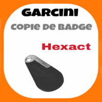 Badge hexact noir