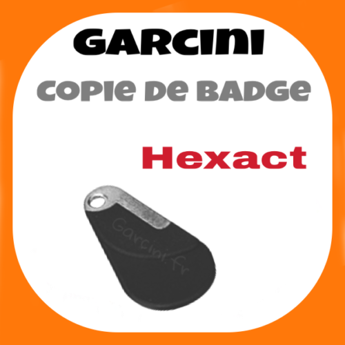 Badge hexact noir