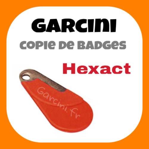 Badge Hexact rouge
